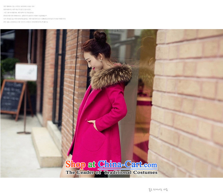 : Ms. Geun-hye? 2015 autumn and winter coats new gross jacket version won? long overcoat for women 1111 Blue M picture, prices, brand platters! The elections are supplied in the national character of distribution, so action, buy now enjoy more preferential! As soon as possible.