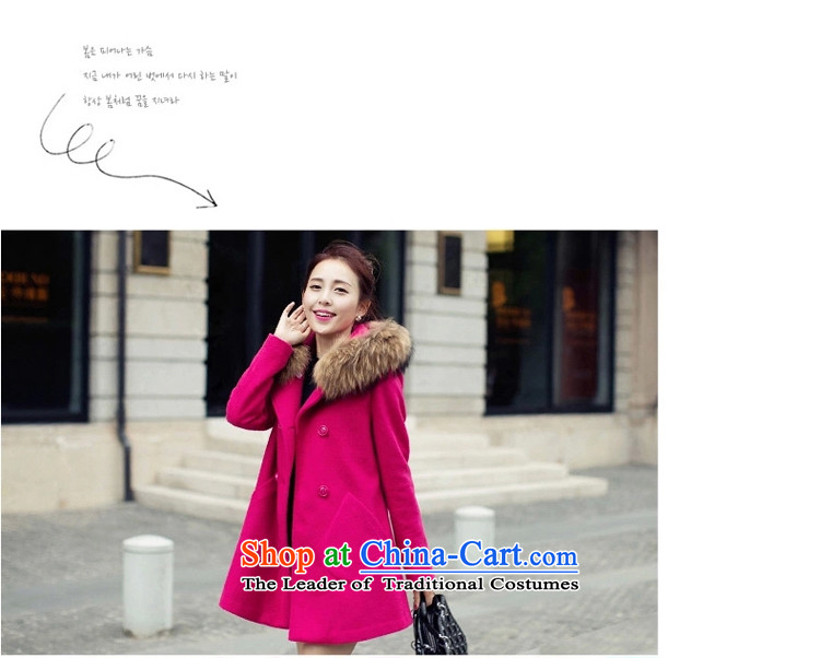 : Ms. Geun-hye? 2015 autumn and winter coats new gross jacket version won? long overcoat for women 1111 Blue M picture, prices, brand platters! The elections are supplied in the national character of distribution, so action, buy now enjoy more preferential! As soon as possible.