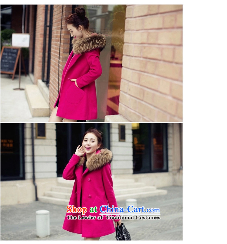 : Ms. Geun-hye? 2015 autumn and winter coats new gross jacket version won? long overcoat for women 1111 Blue M picture, prices, brand platters! The elections are supplied in the national character of distribution, so action, buy now enjoy more preferential! As soon as possible.