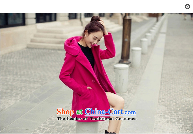 : Ms. Geun-hye? 2015 autumn and winter coats new gross jacket version won? long overcoat for women 1111 Blue M picture, prices, brand platters! The elections are supplied in the national character of distribution, so action, buy now enjoy more preferential! As soon as possible.