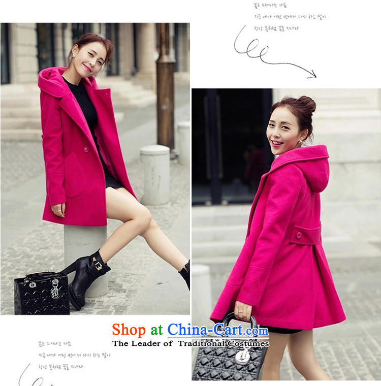 : Ms. Geun-hye? 2015 autumn and winter coats new gross jacket version won? long overcoat for women 1111 Blue M picture, prices, brand platters! The elections are supplied in the national character of distribution, so action, buy now enjoy more preferential! As soon as possible.