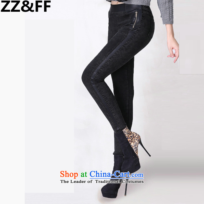 Install the latest Autumn 2015 Zz&ff) to increase the number of women with thick mm thin pencil trousers ere graphics jeans pants black L,zz&ff,,, shopping on the Internet