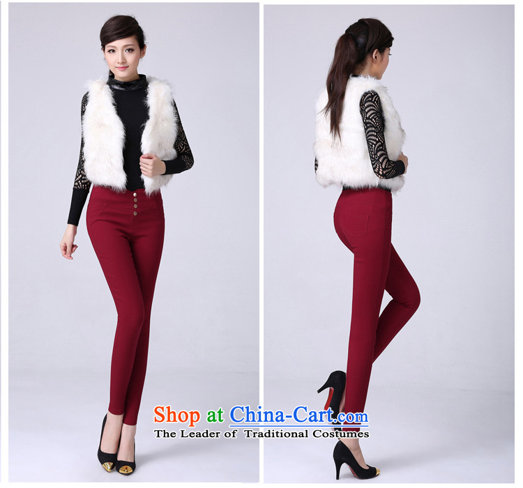 Install the latest Autumn 2015 Zz&ff) to increase the number of women with thick mm thick and lint-free high-lumbar large leisure wear elastic castor trousers wine red XXXL picture, prices, brand platters! The elections are supplied in the national character of distribution, so action, buy now enjoy more preferential! As soon as possible.