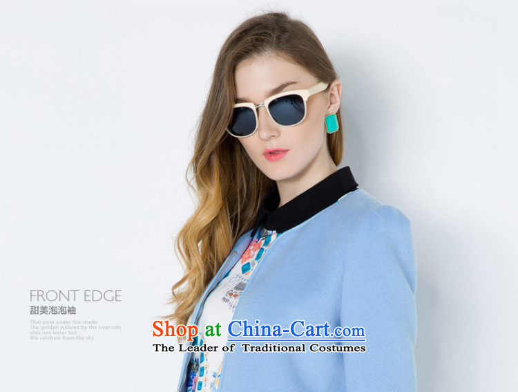 [ New shining peacebird women's health for winter new round-neck collar coats A4AA44434 BLUE L picture, prices, brand platters! The elections are supplied in the national character of distribution, so action, buy now enjoy more preferential! As soon as possible.