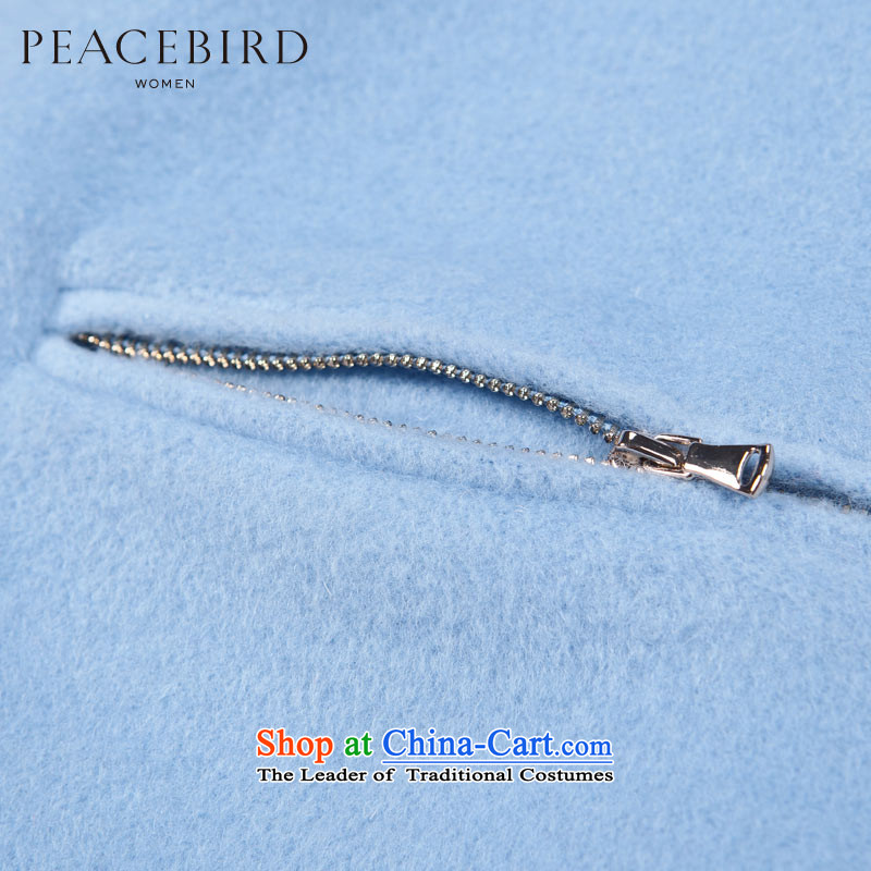 [ New shining peacebird women's health for winter new round-neck collar A4AA44434 coats blue , L PEACEBIRD shopping on the Internet has been pressed.