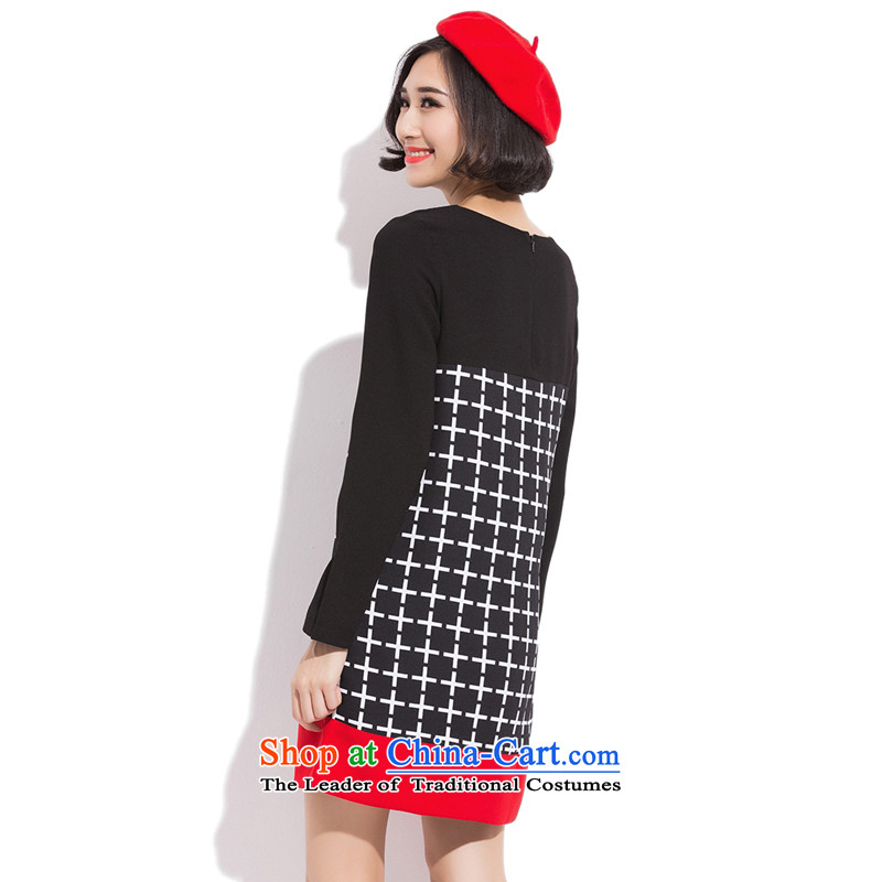Maximum number of ladies mm thick winter 2015 to intensify the autumn and winter thick sister Han version thin long-sleeved knitted dresses 200 catties thick mm thin black coated L, graphics, Smity minor shopping on the Internet has been pressed.