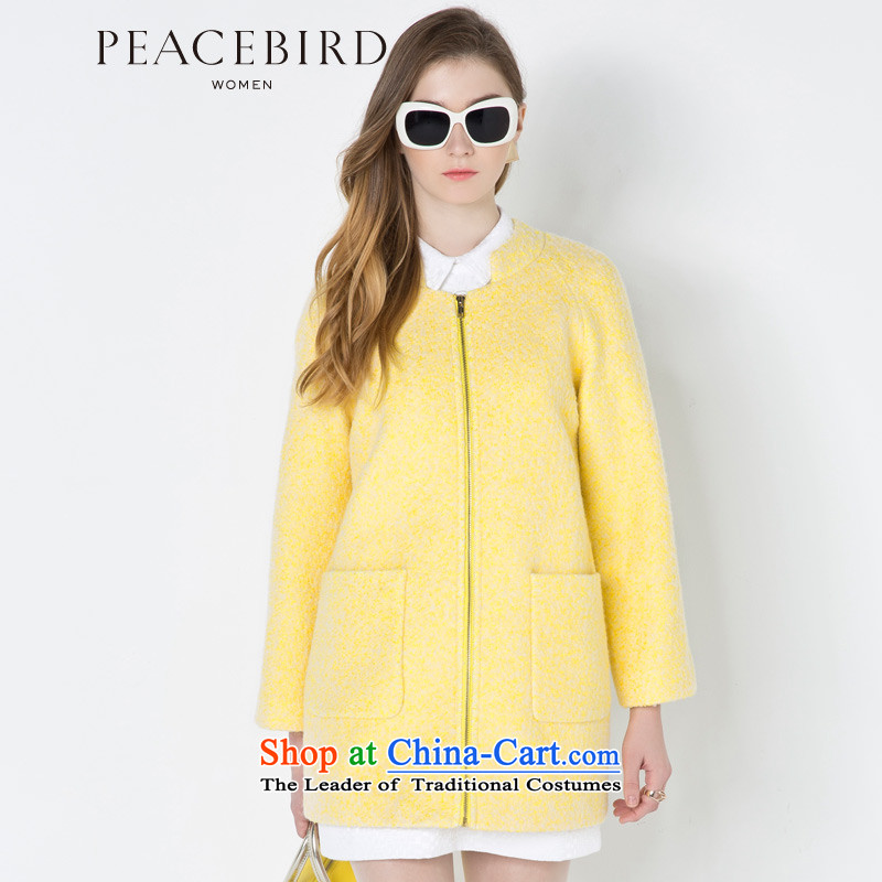 - New - peacebird woman shining put coats A4AA44487 zipper yellow?L