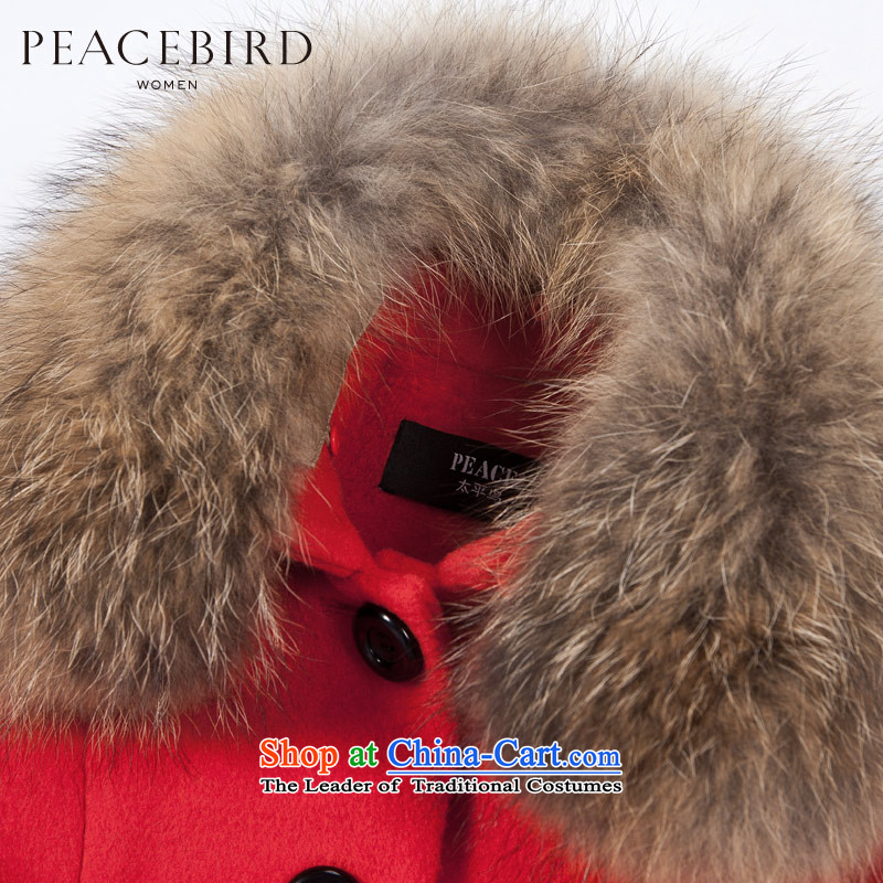 [ New shining peacebird Women's Health 2014 winter clothing new single row detained coats A4AA44518 navy S PEACEBIRD shopping on the Internet has been pressed.