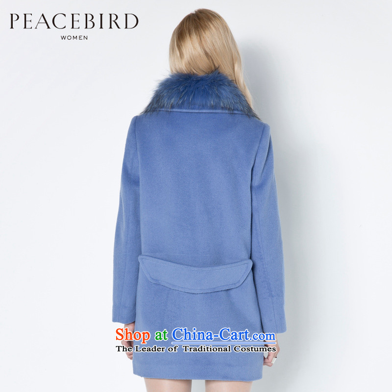 [ New shining peacebird Women's Health 2014 winter clothing new lapel coats A4AA44513 GREEN S PEACEBIRD shopping on the Internet has been pressed.