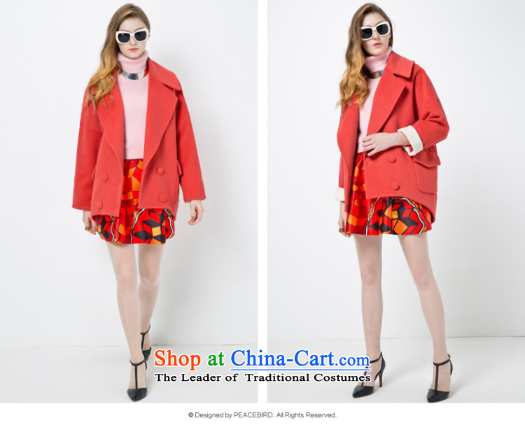 [ New shining peacebird women's health asymmetric under the cloak A4AA44544 RED M picture, prices, brand platters! The elections are supplied in the national character of distribution, so action, buy now enjoy more preferential! As soon as possible.
