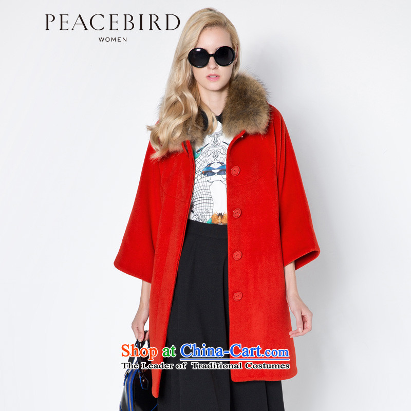 - New shining peacebird women's health for winter coats A4AA44547 cloak-RED M