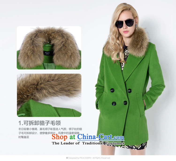 [ New shining peacebird women's health, double-coats A4AA44551 green L picture, prices, brand platters! The elections are supplied in the national character of distribution, so action, buy now enjoy more preferential! As soon as possible.