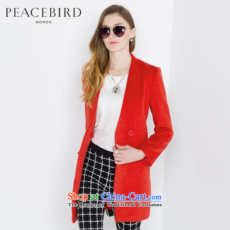[ New shining peacebird Women's Health 2014 winter clothing new one grain of detained A4AA44556 coats blue , L PEACEBIRD shopping on the Internet has been pressed.