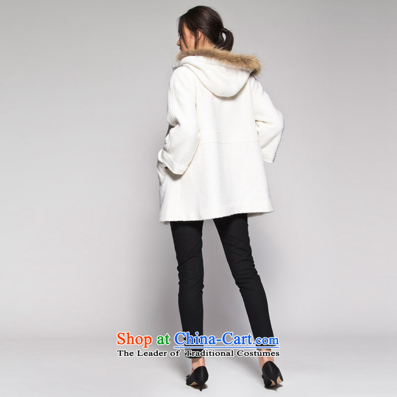 The WEEKEND in winter pure color circle long coats 14023411586, lint-free this white 175/42/XL, Eiger etam,,, shopping on the Internet