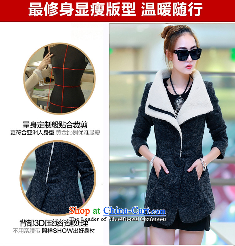 The Korean version of the new 2014 gross coats in women? Long han bum wool a wool coat autumn and winter 7083 Graphics Thin Dark Gray L picture, prices, brand platters! The elections are supplied in the national character of distribution, so action, buy now enjoy more preferential! As soon as possible.