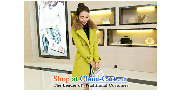 Mya Zi 2015 autumn and winter female Korean version of large numbers of luxury for warm nagymaros gross? jacket double-thin cotton plus video 