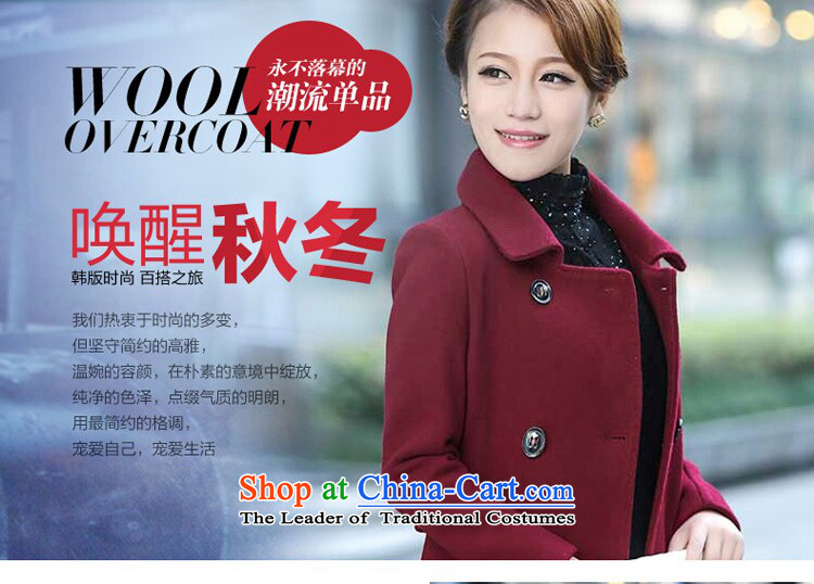 The extravagance of 2015 autumn and winter new wool coat in the medium to long term, so the Korean version of Sau San large thick Women's Maroon 3XL picture, prices, brand platters! The elections are supplied in the national character of distribution, so action, buy now enjoy more preferential! As soon as possible.