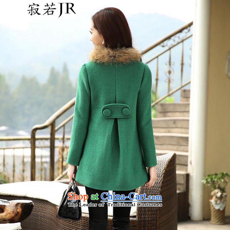 Lonely if gross? 2014 autumn and winter coats female new Korean fashion for pure colors on the Nagymaros single row is long jacket, 215 Green , L, lonely if JIRUO () , , , shopping on the Internet