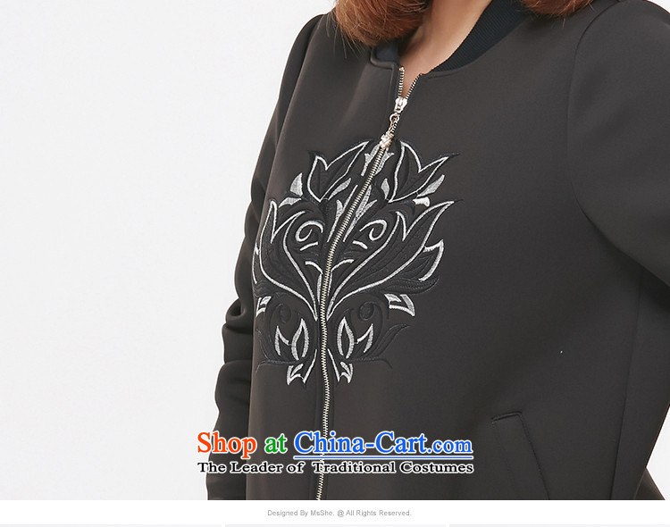 To increase the number msshe women 2015 Autumn New) thick MM floral embroidery Sau San baseball sweater 2191 4XL Photo Black, prices, brand platters! The elections are supplied in the national character of distribution, so action, buy now enjoy more preferential! As soon as possible.
