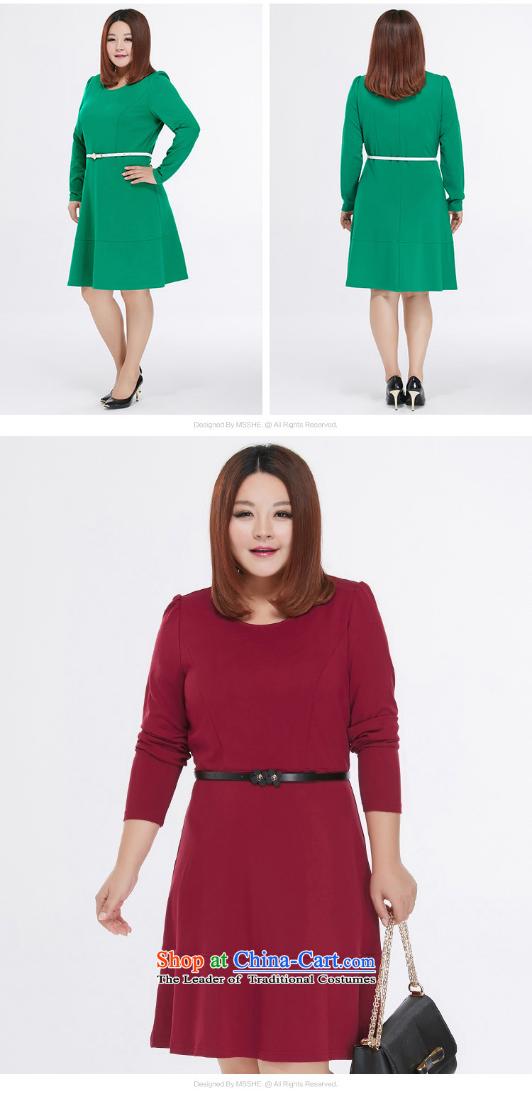 Msshe xl women 2015 Autumn replacing the new MM thick video thin long-sleeved A swing temperament dresses 2209 Red 3XL picture, prices, brand platters! The elections are supplied in the national character of distribution, so action, buy now enjoy more preferential! As soon as possible.