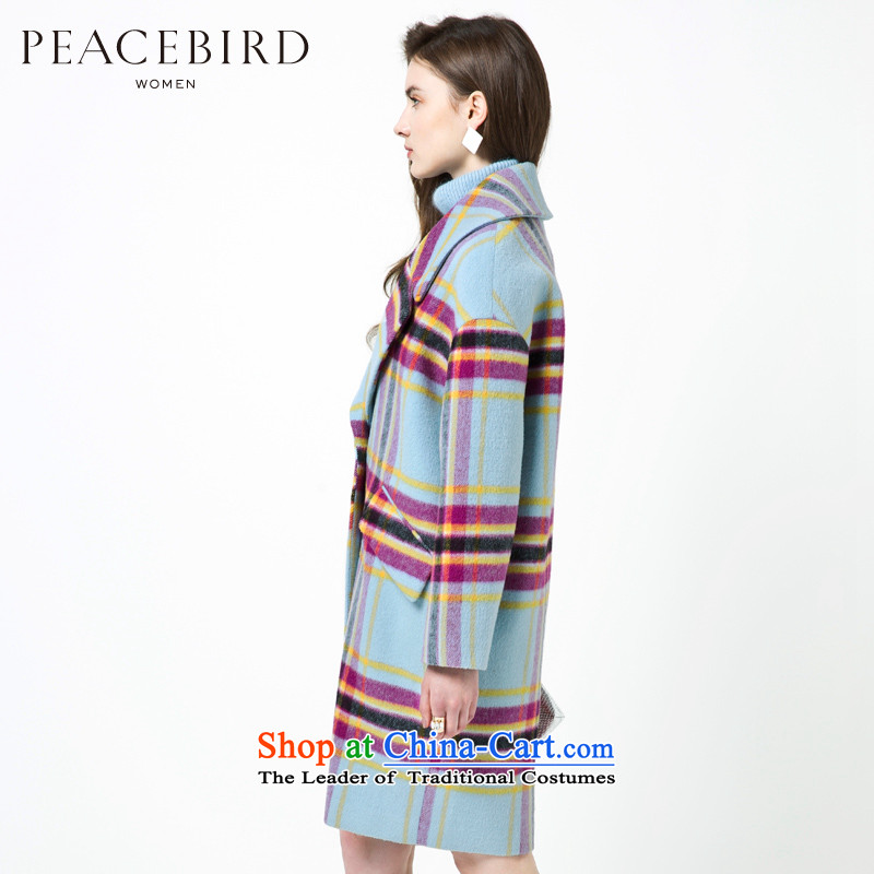 [ New shining peacebird Women's Health 2014 winter clothing new red cloak A4AA44576 plaid red plaid L, peacebird shopping on the Internet has been pressed.