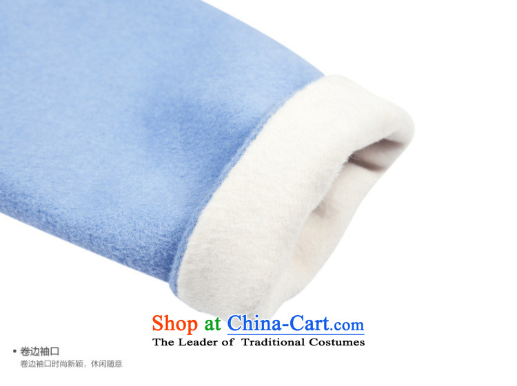 [ New shining peacebird women's health lapel color coats A4AA44591 knocked Blue M picture, prices, brand platters! The elections are supplied in the national character of distribution, so action, buy now enjoy more preferential! As soon as possible.