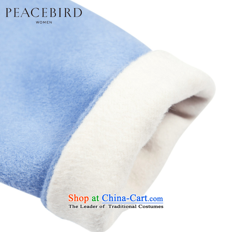[ New shining peacebird women's health lapel color coats A4AA44591 knocked Blue M PEACEBIRD shopping on the Internet has been pressed.