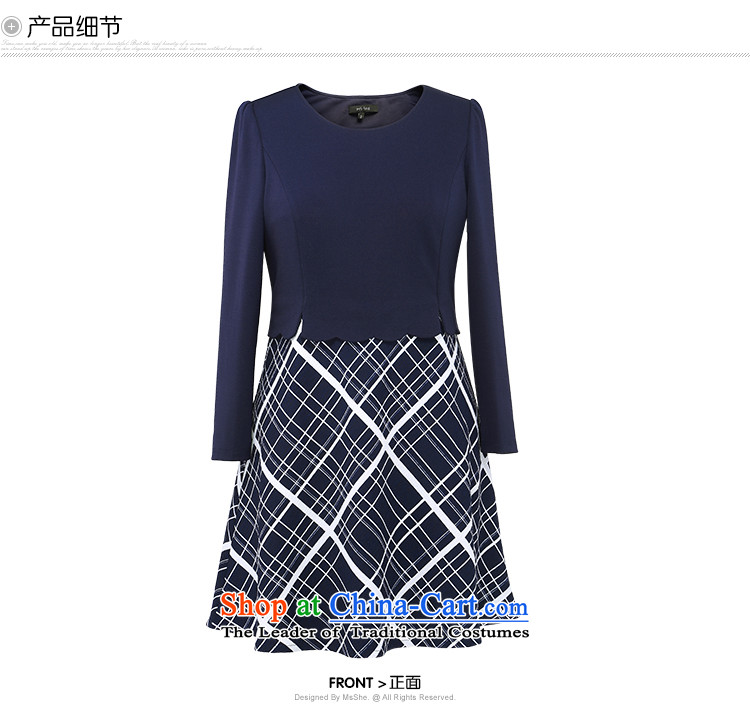 Large msshe women 2015 Autumn new plaid knocked color graphics thin leave both Sau San garment pre-sale 2356 Blue 3XL- pre-sale to the picture of 12.10, prices, brand platters! The elections are supplied in the national character of distribution, so action, buy now enjoy more preferential! As soon as possible.