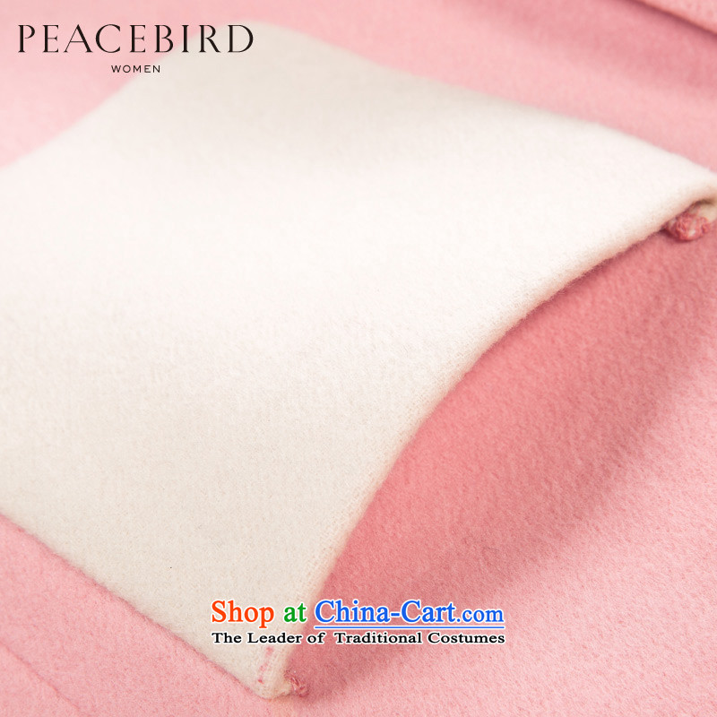 [ New shining peacebird women's health for winter round-neck collar long coats A4AA44593 pink S PEACEBIRD shopping on the Internet has been pressed.