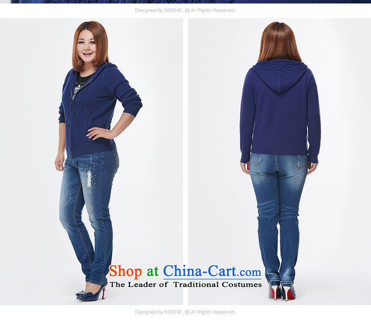 Msshe xl women 2015 Autumn new geometric patterns with cap sweater jacket Sau San Po Blue 2XL Photo 7835, prices, brand platters! The elections are supplied in the national character of distribution, so action, buy now enjoy more preferential! As soon as possible.
