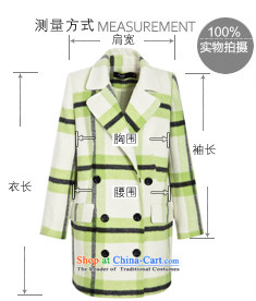 [ New shining peacebird Women's Health 2014 winter clothing new lapel plaid coats A4AA44594 green plaid XL Photo, prices, brand platters! The elections are supplied in the national character of distribution, so action, buy now enjoy more preferential! As soon as possible.