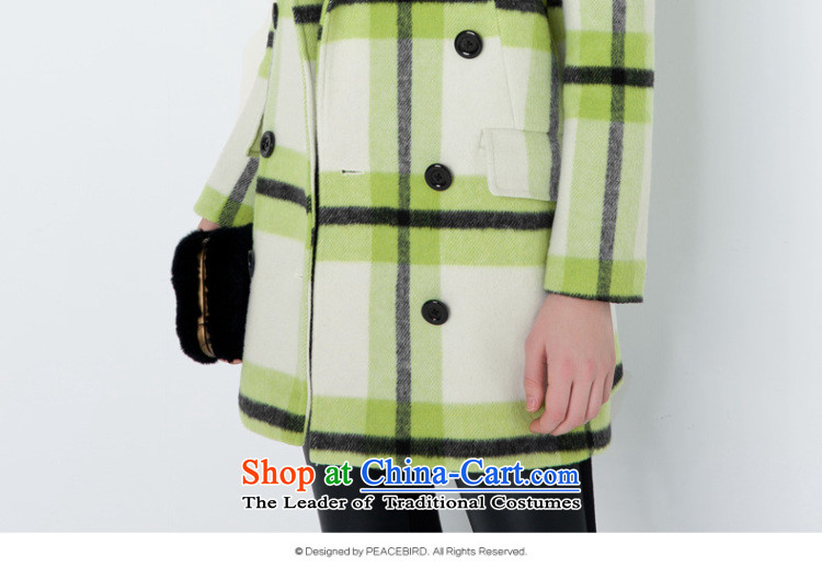 [ New shining peacebird Women's Health 2014 winter clothing new lapel plaid coats A4AA44594 green plaid XL Photo, prices, brand platters! The elections are supplied in the national character of distribution, so action, buy now enjoy more preferential! As soon as possible.