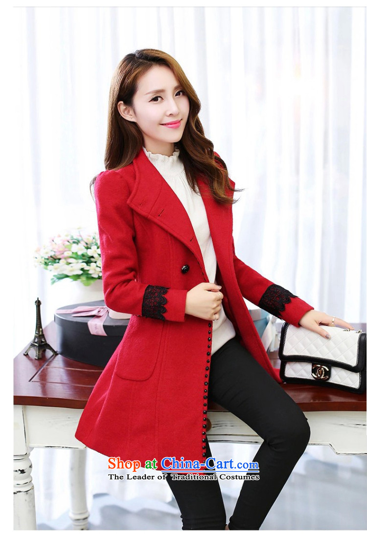 9Cayman 2015 barrier for autumn and winter by Korean women in long hair? jacket 6573# Sau San Red L picture, prices, brand platters! The elections are supplied in the national character of distribution, so action, buy now enjoy more preferential! As soon as possible.