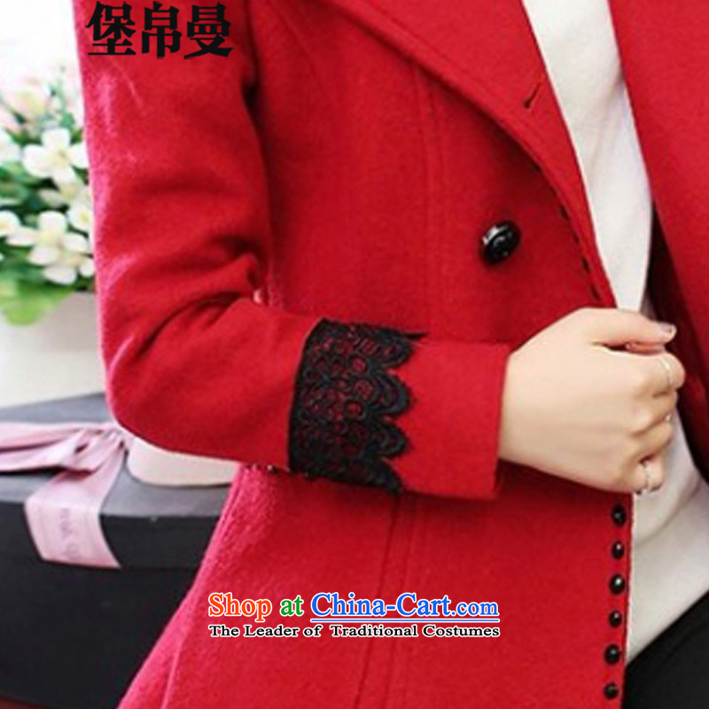 9Cayman 2015 barrier for autumn and winter by Korean women in long hair? jacket 6573# Sau San Red Fort, L, 8Cayman , , , shopping on the Internet