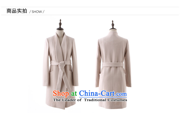 Mirror FUN for winter 2015 new minimalist fruit for system belt 100% wool pure color long coat female light beige XL Photo, prices, brand platters! The elections are supplied in the national character of distribution, so action, buy now enjoy more preferential! As soon as possible.