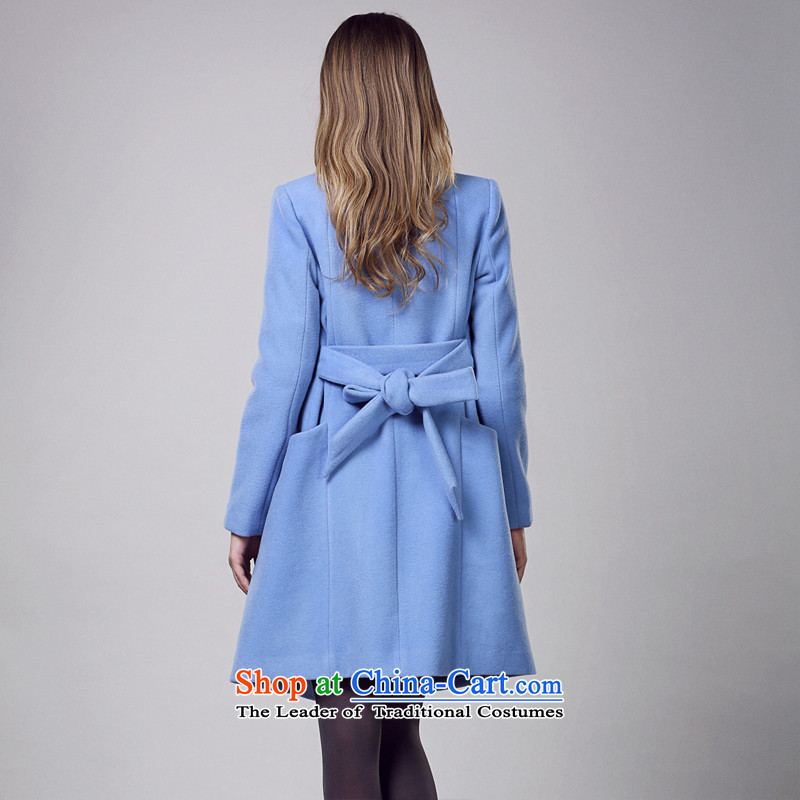 Mirror FUN for winter 2015 new minimalist fruit for system belt 100% wool pure color long coat female light beige XL, aristocratic Fong (MIRROR).... FUN shopping on the Internet