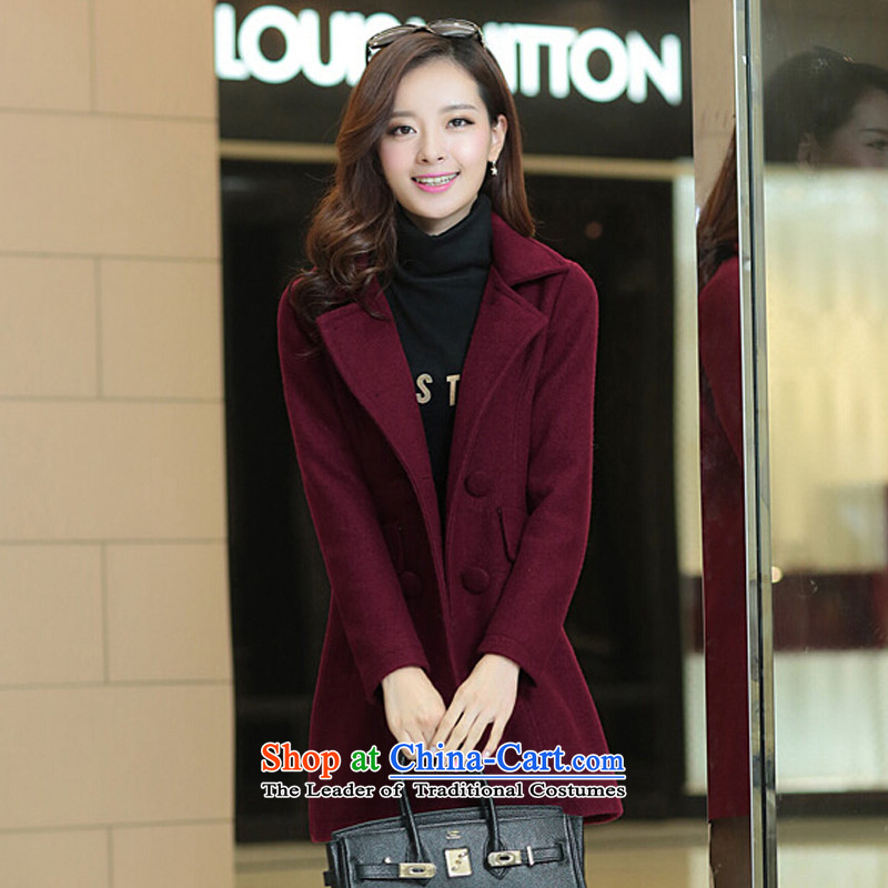 The Korean version of the Sau San Ms. Anne sub-coats jacket for winter bourdeaux XL, optimize Cisco Mai (usmile) , , , shopping on the Internet