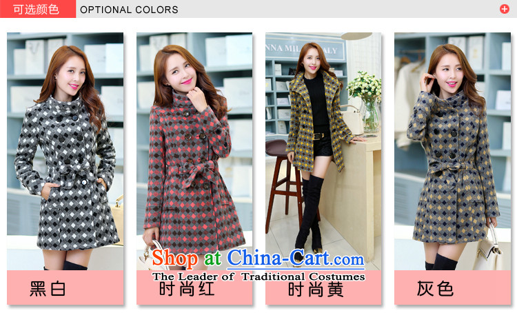 Yu ink dust overnight for winter 2015 new Korean Sau San double-coats, wool? long jacket U3871 gross? black-and-white picture, prices, XL brand platters! The elections are supplied in the national character of distribution, so action, buy now enjoy more preferential! As soon as possible.
