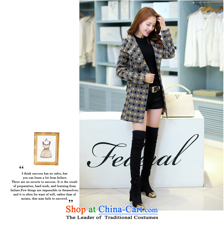 Yu ink dust overnight for winter 2015 new Korean Sau San double-coats, wool? long jacket U3871 gross? black-and-white picture, prices, XL brand platters! The elections are supplied in the national character of distribution, so action, buy now enjoy more preferential! As soon as possible.