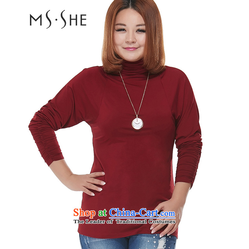 Msshe extra women 2015 new 200 catties fall inside the elastic heap for long-sleeved shirt, forming the Sau San 8115 BOURDEAUX 4XL, Susan Carroll, the poetry Yee (MSSHE),,, shopping on the Internet