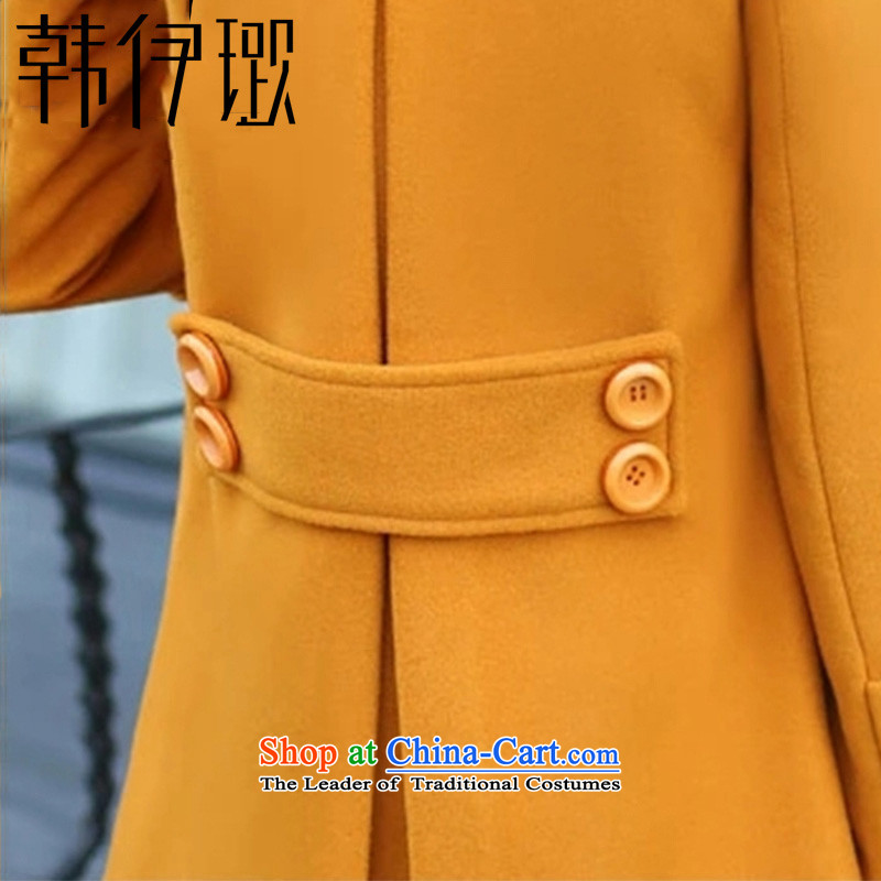 Korea takes this autumn and winter 2015 new) long larger gross Sau San? a wool coat jacket coat 9391 female ore yellow , L, Korea (HANYILU Xu Jialu) , , , shopping on the Internet