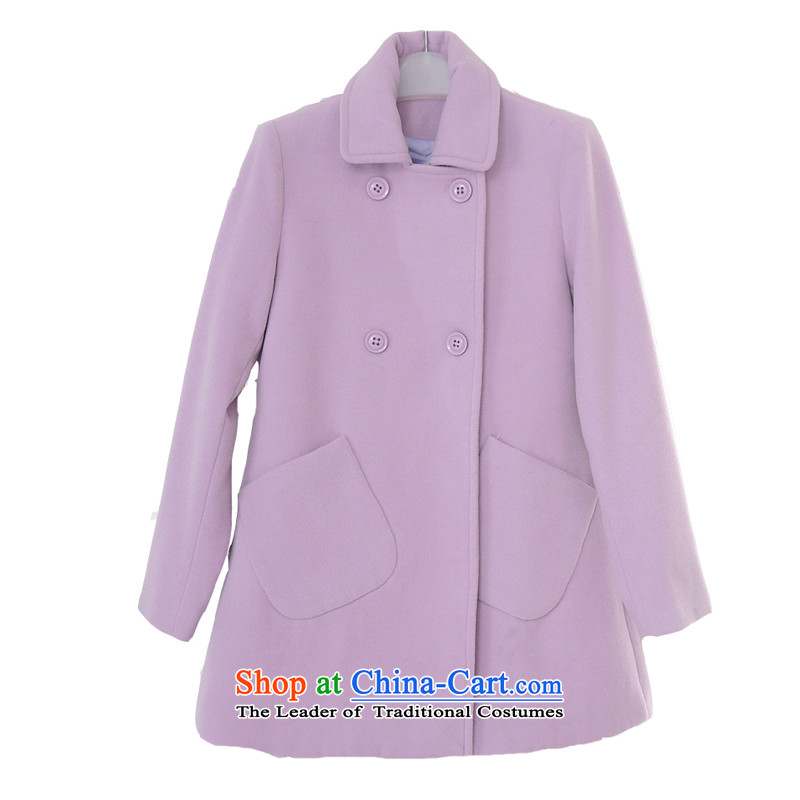 The Constitution Yi Kumabito Women 2015 new thick sister xl winter long-sleeved jacket? expertise thick hair mm Korean double-atmospheric long a wool coat purple 4XL around 170-190 microseconds, Constitution Yi shopping on the Internet has been pressed.