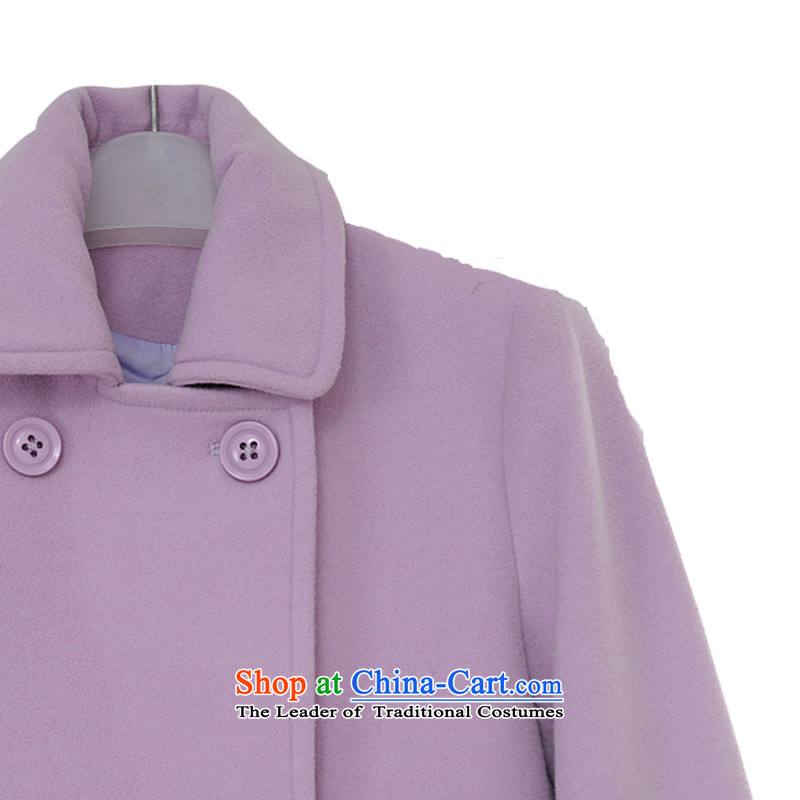 The Constitution Yi Kumabito Women 2015 new thick sister xl winter long-sleeved jacket? expertise thick hair mm Korean double-atmospheric long a wool coat purple 4XL around 170-190 microseconds, Constitution Yi shopping on the Internet has been pressed.
