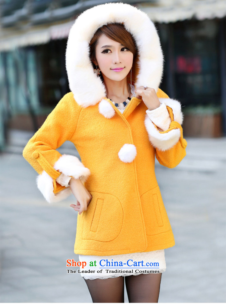 Elizabeth 2015 winter dream HIV New Maomao wool a wool coat Korean citizenry Gross Gross for Sau San? jacket yellow S picture, prices, brand platters! The elections are supplied in the national character of distribution, so action, buy now enjoy more preferential! As soon as possible.