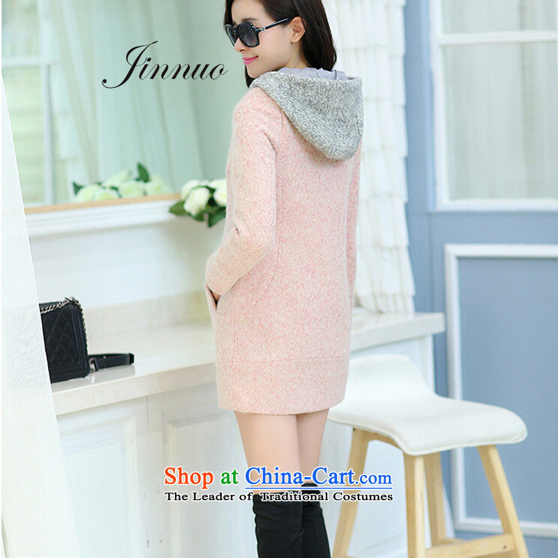 El Yue autumn and winter coats of Korean new large decorated in video thin girl in female long wool a overcoats wind jacket 2014 sweet lovely preppy pink , L'Yue , , , Kam world shopping on the Internet