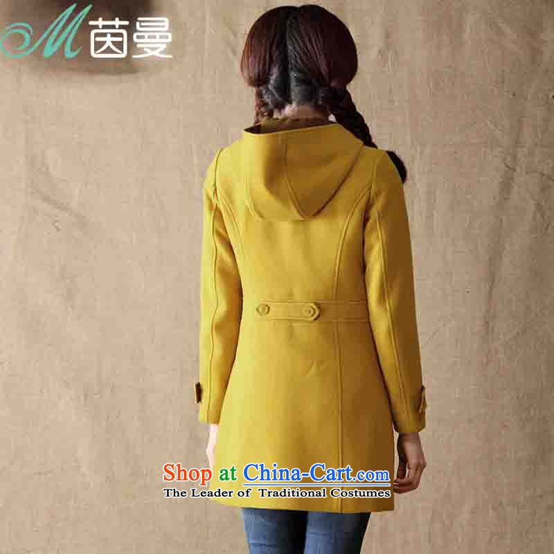 Athena Chu Cayman 2014 winter clothing in New Long Cap Gross Gross Jacket coat it? female yellow , L, Athena Chu (INMAN, DIRECTOR) , , , shopping on the Internet