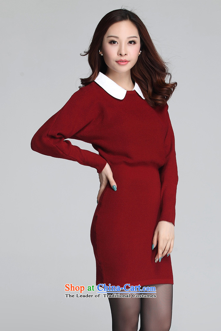 Thick sister women 2015 NEW XL KUMABITO Fall/Winter Collections Western bat sleeves wear long woolen pullover knitwear suits black skirt Sau San 3XL 165-185 catty picture, prices, brand platters! The elections are supplied in the national character of distribution, so action, buy now enjoy more preferential! As soon as possible.