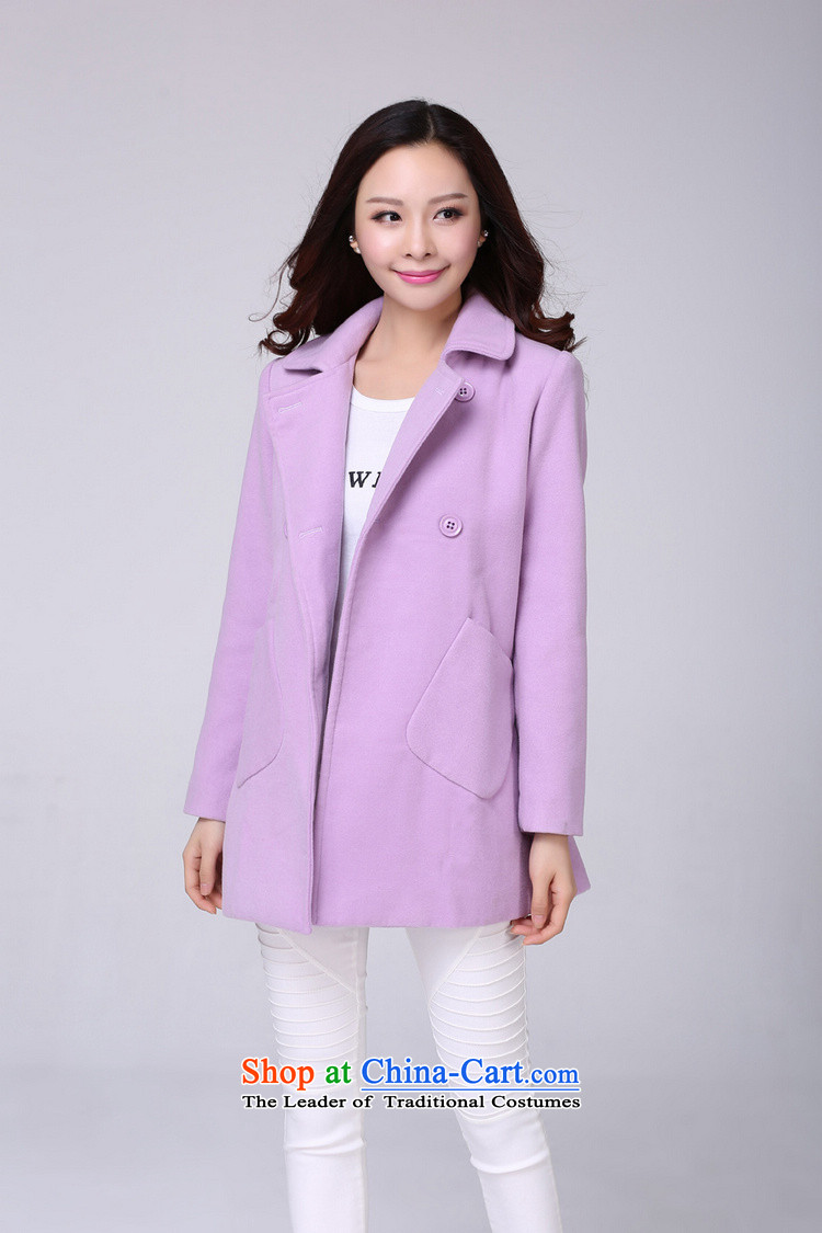 【 C.O.D. package mail as soon as possible the obesity mm Stylish coat 2015 Winter Olympics wool? Boxed New Leisure, double-elegant ladies in long-sleeved sweater long light purple XL approximately 130-140 catty picture, prices, brand platters! The elections are supplied in the national character of distribution, so action, buy now enjoy more preferential! As soon as possible.