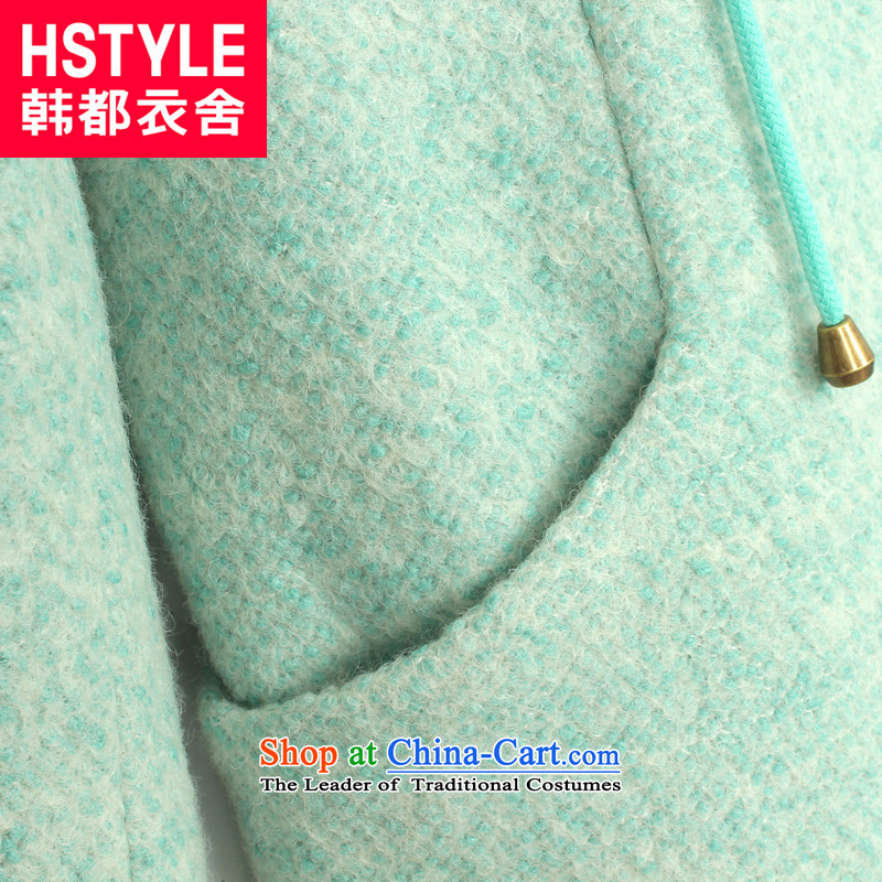 Korea has the Korean version of the Dag Hammarskjöld yi 2015 winter clothing new women with cap solid color in the long hair?2 mint green jacket JM3309 M, Korea has Yi Homes , , , shopping on the Internet