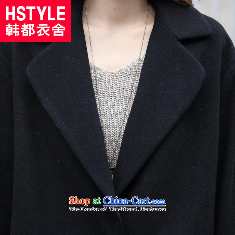 Korea has the Korean version of the Dag Hammarskjöld yi 2015 winter clothing in new women's long stitching GW3145 jacket?(2) gross Blue M, Korea has Yi Homes , , , shopping on the Internet